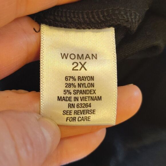 Roz & Ali Black Stretch Pull On Mini Skirt Plussize 2X - Picture 12 of 13